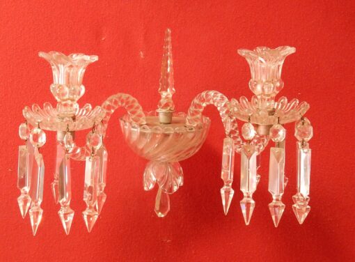 1950' Paire d'Appliques Au Poignard Baccarat Modèle Tors – Image 3