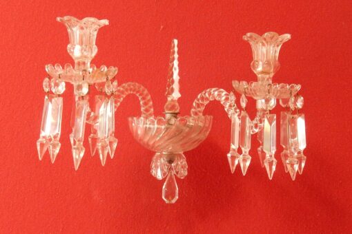 1950' Paire d'Appliques Au Poignard Baccarat Modèle Tors – Image 2