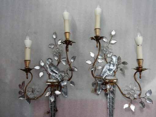 1970 'Pair Of Wall Lights With Parakeet Placed On A Sheath, Maison Bagués - Image 8