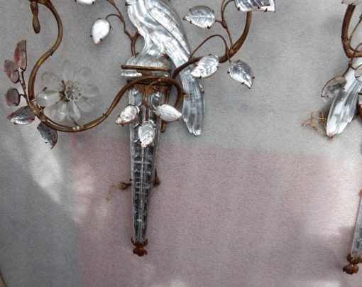 1970 'Pair Of Wall Lights With Parakeet Placed On A Sheath, Maison Bagués - Image 6