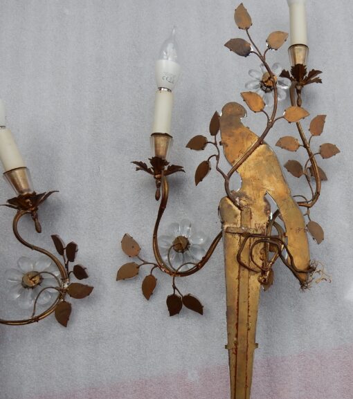 1970 'Pair Of Wall Lights With Parakeet Placed On A Sheath, Maison Bagués - Image 2