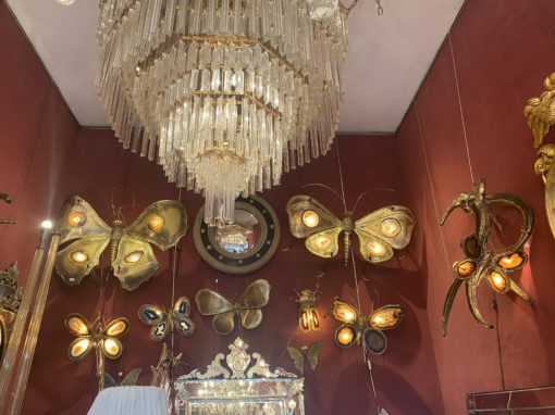 1970 'Coffee Table Butterfly Illuminating DLG  Duval Brasseur or Isabelle Faure For Honoré de Paris 125 X 80 - Image 14