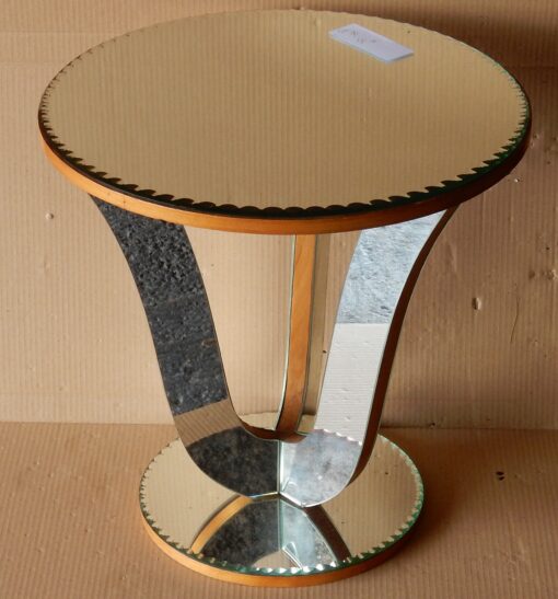 1950' Guéridon Miroir Tripode Art Déco Diamètre 50 cm – Image 6