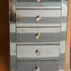 1940/50 ′ Art Deco Vintage Mirror Cabinet 5 Drawers 6 Glass Handles 50 X 39 cm