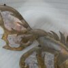 1970′Table Basse Poisson Éclairante En Laiton Avec Mika Violet Style Duval Brasseur, Faure, Fernandez – Image 13