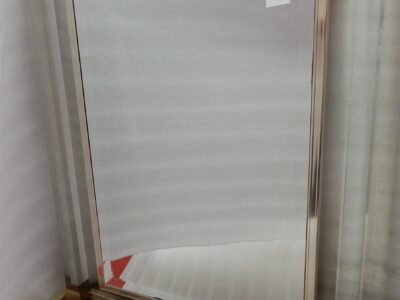 1970 'Mirror Signed Pierre Vandel Lucite and Golden Metal 65 x 77 cm