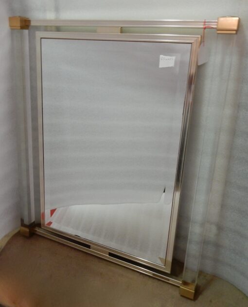 1970 'Mirror Signed Pierre Vandel Lucite and Golden Metal 65 x 77 cm - Image 7