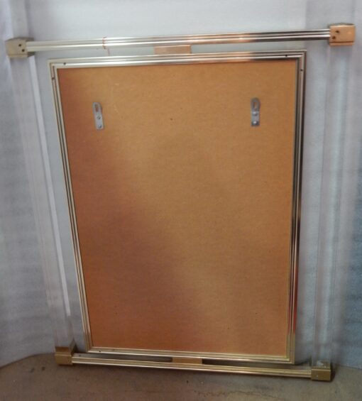 1970 'Mirror Signed Pierre Vandel Lucite and Golden Metal 65 x 77 cm - Image 2