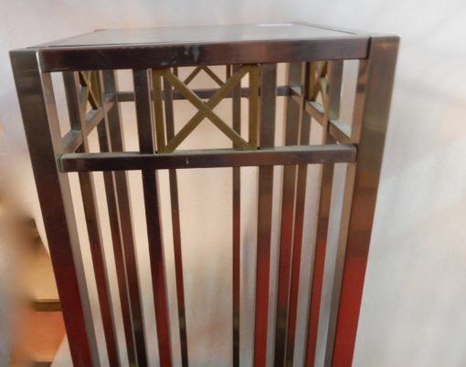 1970/80 Golden And Chrome Metal Bolster 33 x 33 x H 101 cm - Image 2
