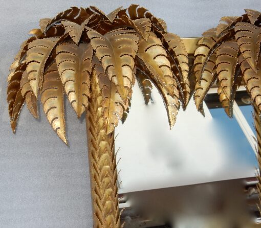 1970 'Illuminating Palm Tree Mirror Unique and Original Piece By Barbier, Jansen, Fernandez, Faure, 115 x 40 x H 70 cm - Image 8