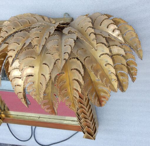 1970 'Illuminating Palm Tree Mirror Unique and Original Piece By Barbier, Jansen, Fernandez, Faure, 115 x 40 x H 70 cm - Image 6