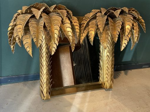 1970 'Illuminating Palm Tree Mirror Unique and Original Piece By Barbier, Jansen, Fernandez, Faure, 115 x 40 x H 70 cm - Image 15