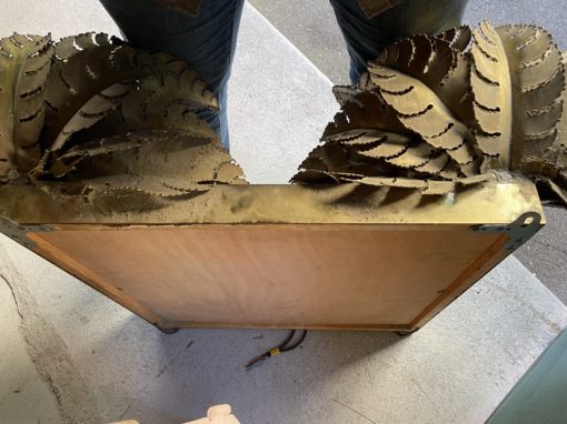 1970 'Illuminating Palm Tree Mirror Unique and Original Piece By Barbier, Jansen, Fernandez, Faure, 115 x 40 x H 70 cm - Image 13