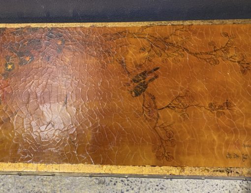 1970' Table Basse Double Piétement Bronze Modèle Bambou Maison Baguès Laque De Chine  168 x 55x H 38 cm – Image 14
