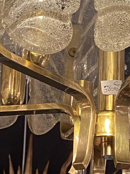 1970' Chandelier 6 Bulbs By Carl Fagerlund in Crystal Diameter 38, H 70 cm - Image 3