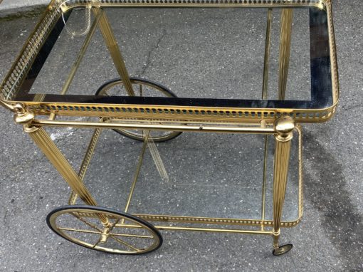 1970′  Bar Roulant en Bronze et Laiton Doré Maison Baguès – Image 8