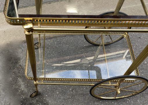 1970′  Bar Roulant en Bronze et Laiton Doré Maison Baguès – Image 6