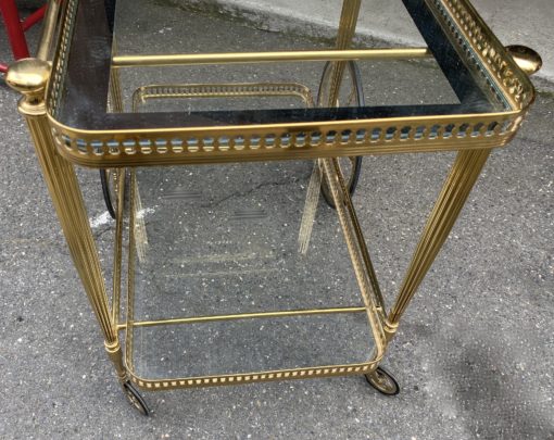 1970′  Bar Roulant en Bronze et Laiton Doré Maison Baguès – Image 2