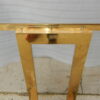 1970 ′ Gilt Bronze Console, Lucite And Travertine With Horns Of Plenty By Claude Dalle For Romeo 140 X 53 X H 85 cm - Image 11