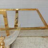 1970 ′ Gilt Bronze Console, Lucite And Travertine With Horns Of Plenty By Claude Dalle For Romeo 140 X 53 X H 85 cm - Image 7
