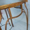1950 'Pair Of Side Tables Maison Bagués Wrought Iron Gilded With Gold Aged Oxidized Mirror Trays - Image 10