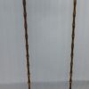 1970 'Pair Of Gilt And Patinated Bronze Floor Lamps Maison Baguès Model Bamboo H 142 cm