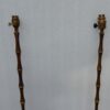 1970 'Pair Of Gilt And Patinated Bronze Floor Lamps Maison Baguès Model Bamboo H 142 cm - Image 2
