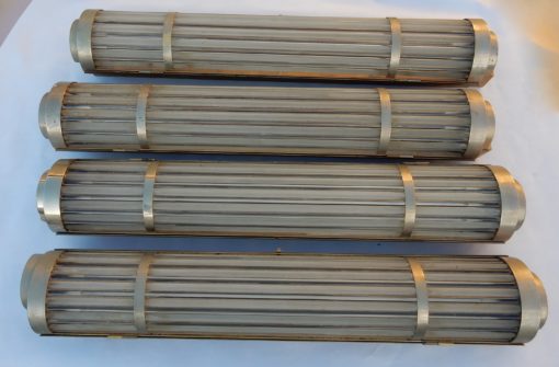 1970'S Series of 4 Wall Lamps with Glass Tubes In The Style Of Genet Michon Or Petitot H 73 cm - Image 9