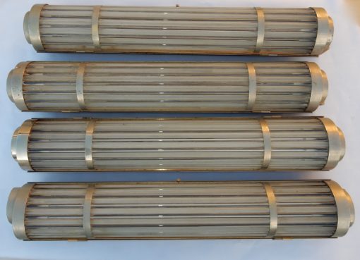 1970'S Series of 4 Wall Lamps with Glass Tubes In The Style Of Genet Michon Or Petitot H 73 cm - Image 7