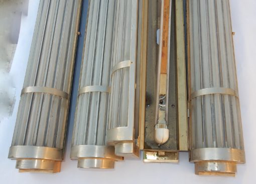 1970'S Series of 4 Wall Lamps with Glass Tubes In The Style Of Genet Michon Or Petitot H 73 cm - Image 3