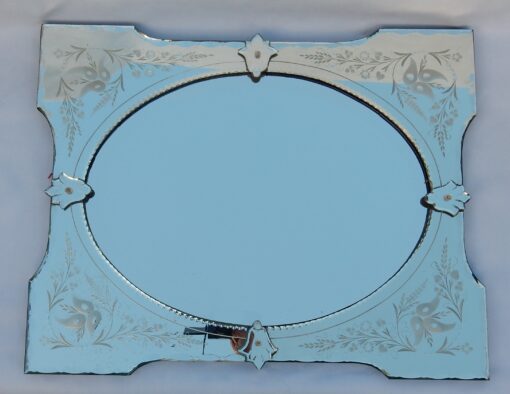 1950/70 ′ Miroir Vénitien à Cartouches, Ovale Biseauté 76 x 60 cm – Image 10