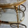 1970 ′ Rolling Bar in Bronze and Gilt Brass Maison Baguès Oval Trays - Image 9