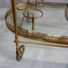 1970 ′ Rolling Bar in Bronze and Gilt Brass Maison Baguès Oval Trays - Image 7