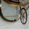 1970 ′ Rolling Bar in Bronze and Gilt Brass Maison Baguès Oval Trays - Image 5