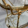 1970 ′ Rolling Bar in Bronze and Gilt Brass Maison Baguès Oval Trays - Image 3