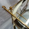1970 ′ Rolling Bar in Bronze and Gilt Brass Maison Baguès Oval Trays - Image 2