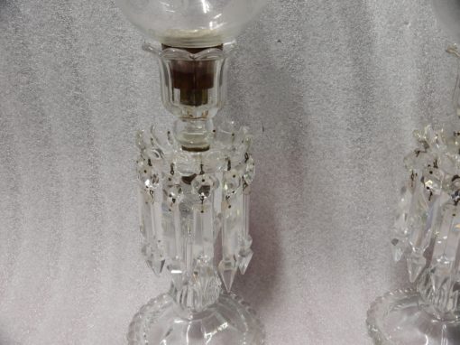 1950/70 Pair of Baccarat Crystal Candlesticks Signed With Tealight Holders - Image 11
