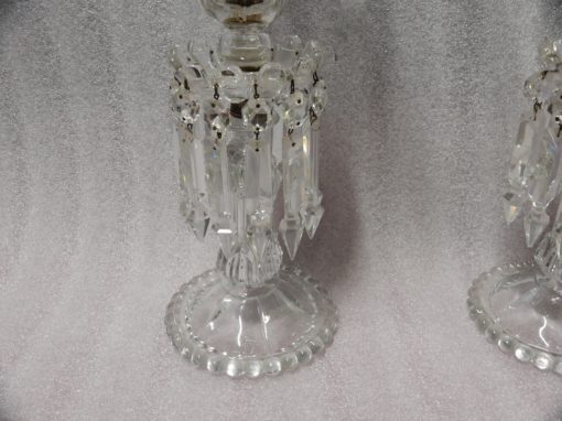 1950/70 Pair of Baccarat Crystal Candlesticks Signed With Tealight Holders - Image 10
