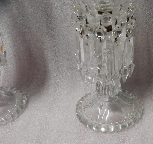 1950/70 Pair of Baccarat Crystal Candlesticks Signed With Tealight Holders - Image 9