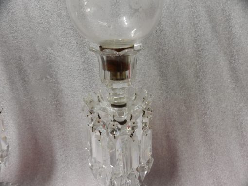 1950/70 Pair of Baccarat Crystal Candlesticks Signed With Tealight Holders - Image 8