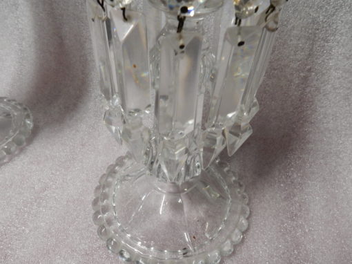 1950/70 Pair of Baccarat Crystal Candlesticks Signed With Tealight Holders - Image 2