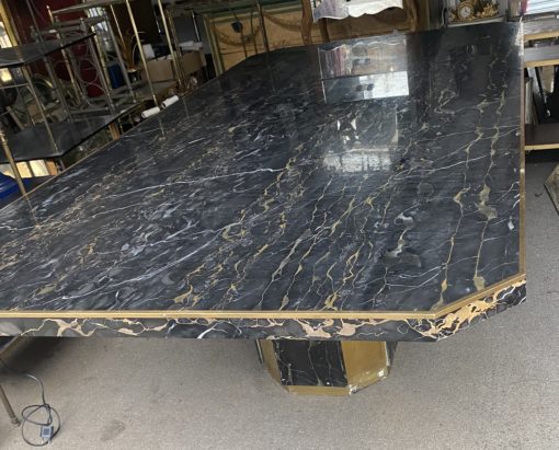 1970 'Jean Claude Mahey For Paco Rabanne Table Dining Room 220 X 112 cm Portor Marble - Image 11