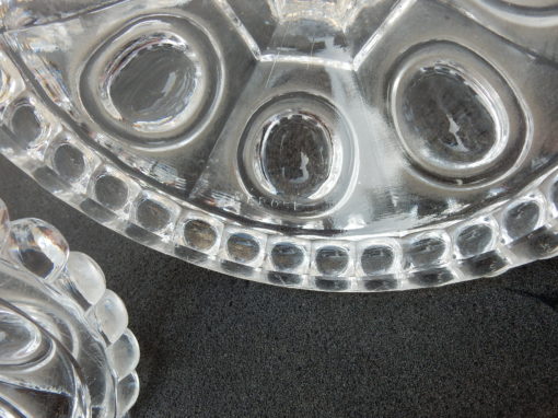1950′ Série de 3 Chandeliers 3 Branches Socles Perlés Et Signés En Relief BACCARAT – Image 12
