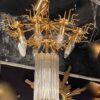 1970' Lustre Venini  88 Cristaux Murano Aux 8 Satellites – Image 13
