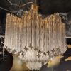 1970' Lustre Venini  88 Cristaux Murano Aux 8 Satellites – Image 12