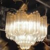 1970' Lustre Venini  88 Cristaux Murano Aux 8 Satellites