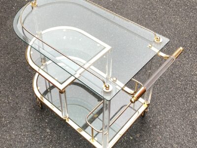 1970'  Rolling Bar Lucite and Gilted Iron From A Luxury Spanish Hotel(Hold)