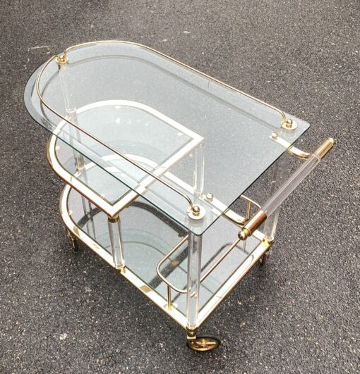 1970'  Rolling Bar Lucite and Gilted Iron From A Luxury Spanish Hotel(Hold)