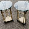 1970' Pair of Patinated Bronze And Gilt Metal Gueridons In The Taste Of Weisweiler - Image 8