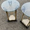 1970' Pair of Patinated Bronze And Gilt Metal Gueridons In The Taste Of Weisweiler - Image 5
